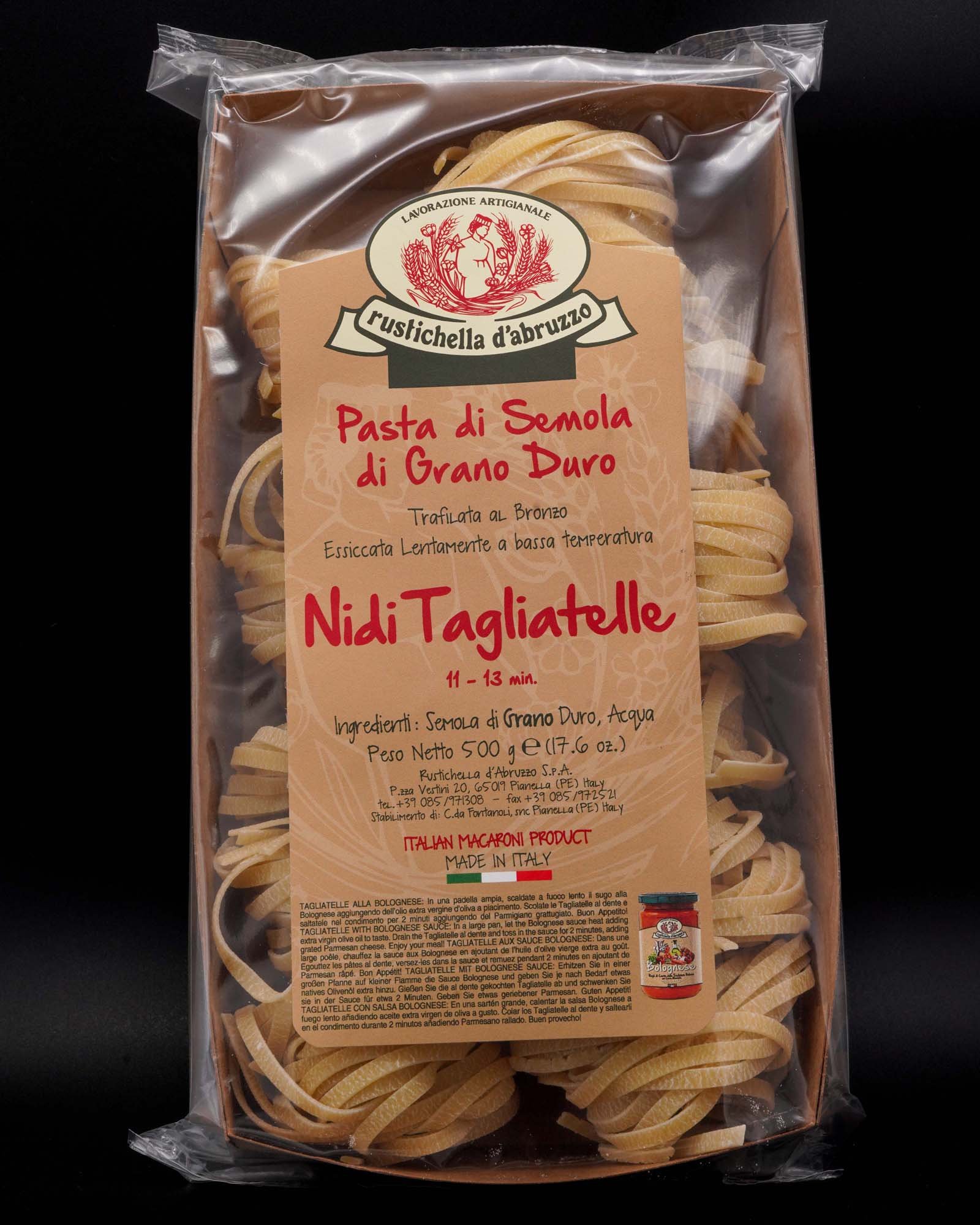 Nidi tagliatelle semola di grano duro Rustichella d'Abruzzo