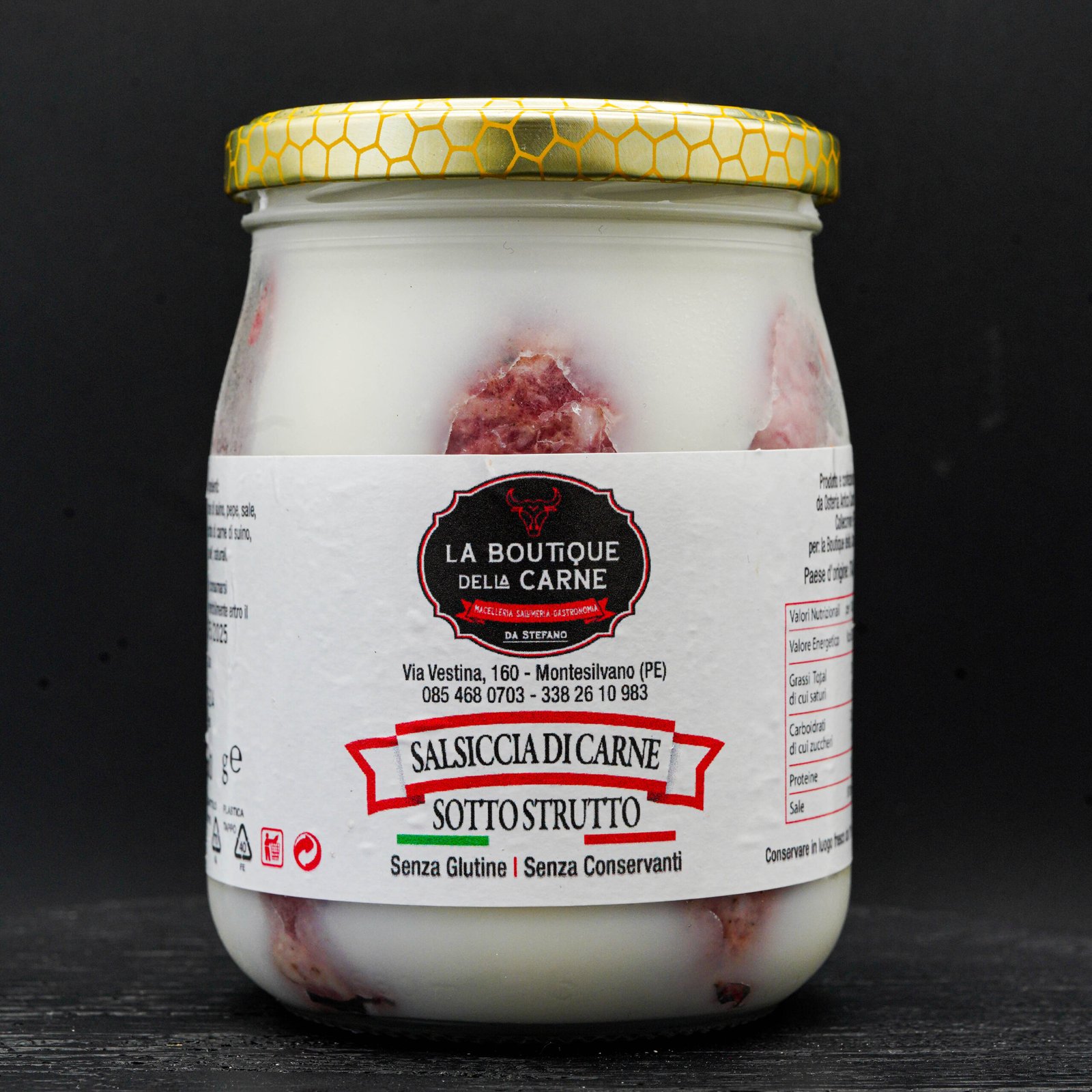 Salsiccia di carne sotto strutto La Boutique della Carne