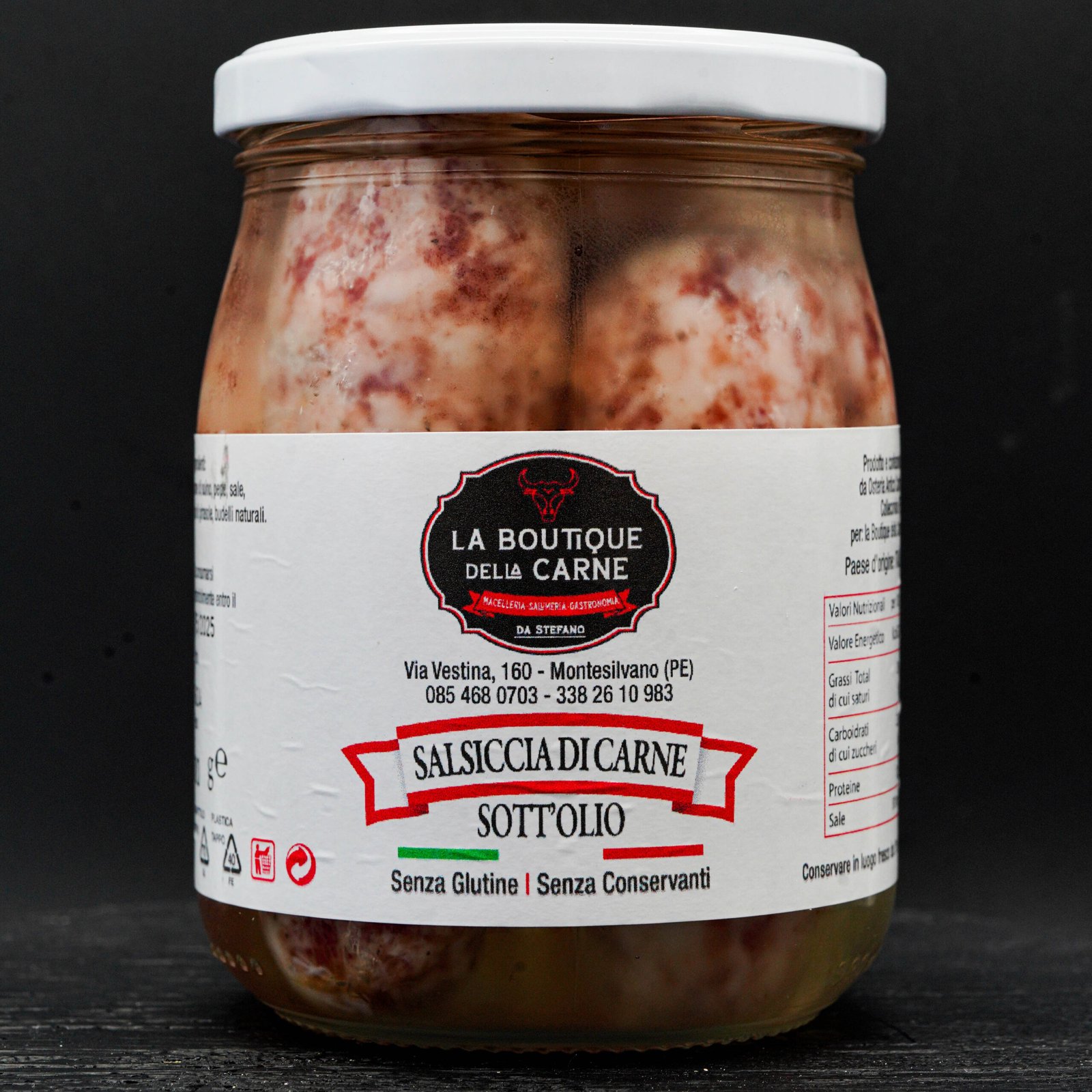 Salsiccia di carne sottolio La Boutique della Carne